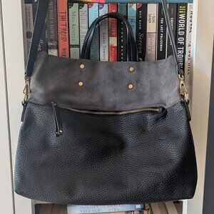 Versatile Faux Leather & Suede Shoulder Bag (or Satchel!)